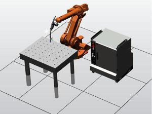Sistema de capacitación con robot soldador